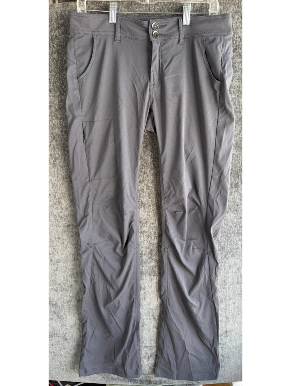 prAna Halle Pants Womens Size 8 Tall Gray Stretch Zion Outdoor Hiking Cargo